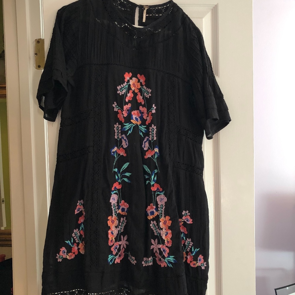 Free People Embroidered Floral Dress